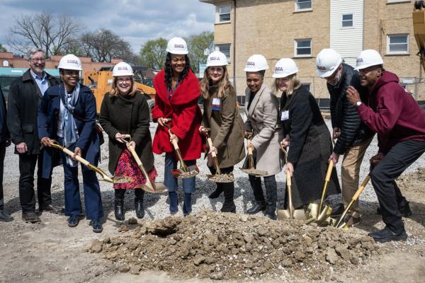 psh_groundbreaking_ceremony-1800px.jpg Pictured is Perkins & Will’s Mark Jolicoeur, Bulley & Andrews’ senior project manager Antonia Winfrey, Illinois Housing Development Authority communications director Amy Lee, Senator Kimberly Lightford, Housing Forward chief executive officer Lynda Schueler, Village of Broadview mayor Katrina Thompson, Housing Forward board president Heidi Vance, Bulley & Andrews’ project executive Michael Cottick, and Mark Jones.