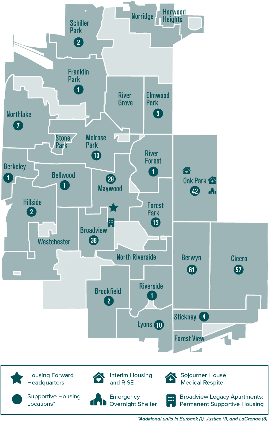 Housing Forward Service Area Map